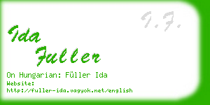 ida fuller business card